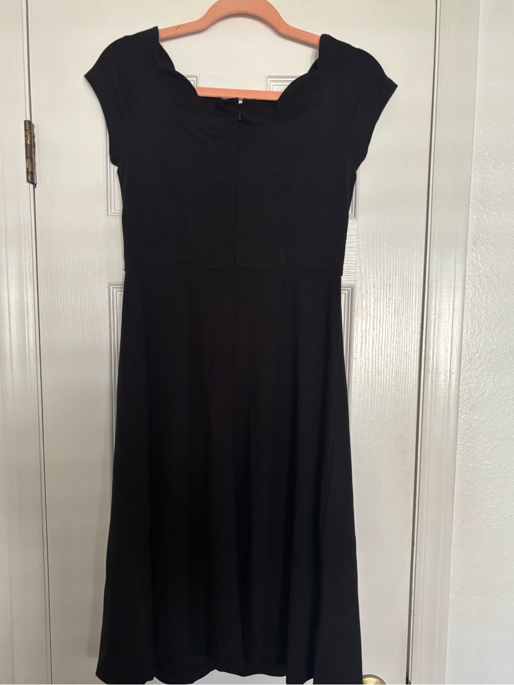 Loft Classic Black Cap-Sleeve Dress - Women's Elegant A-Line